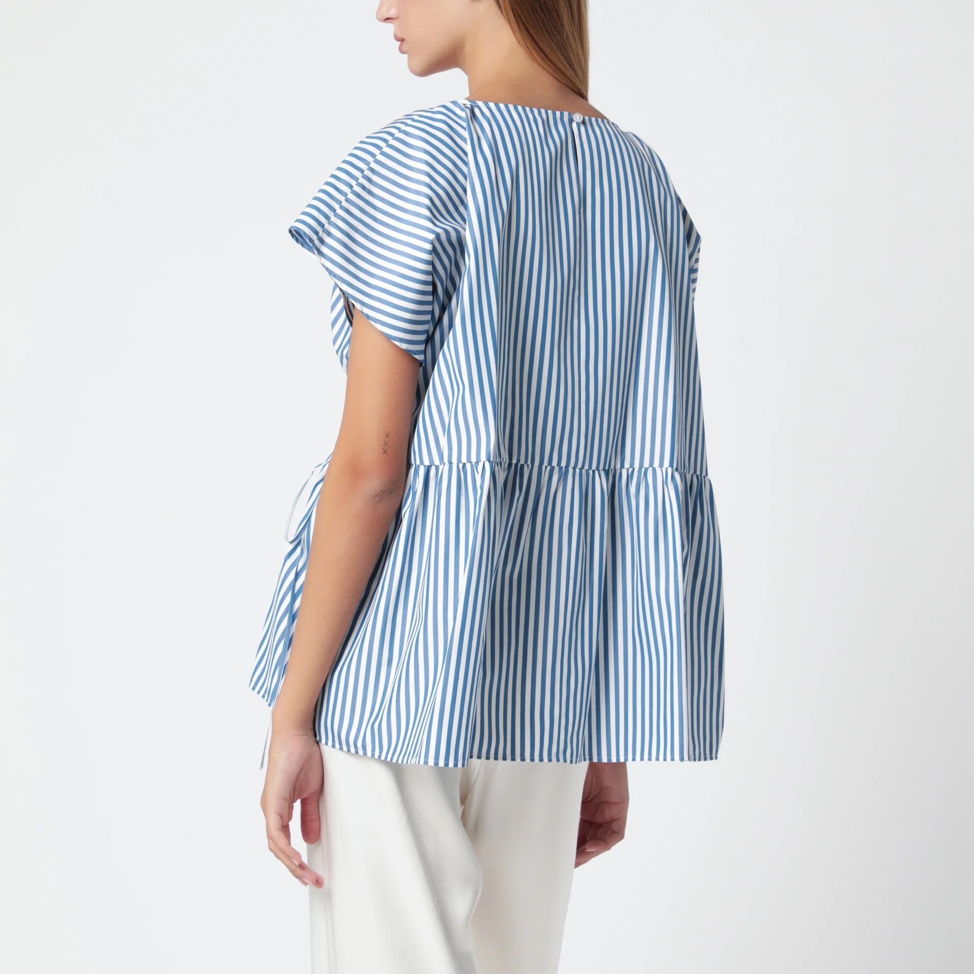 1FF0918-113 [MAX MARA WEEKEND] 棉質府綢上衣 藍色 #WKDPANDACO (EU)