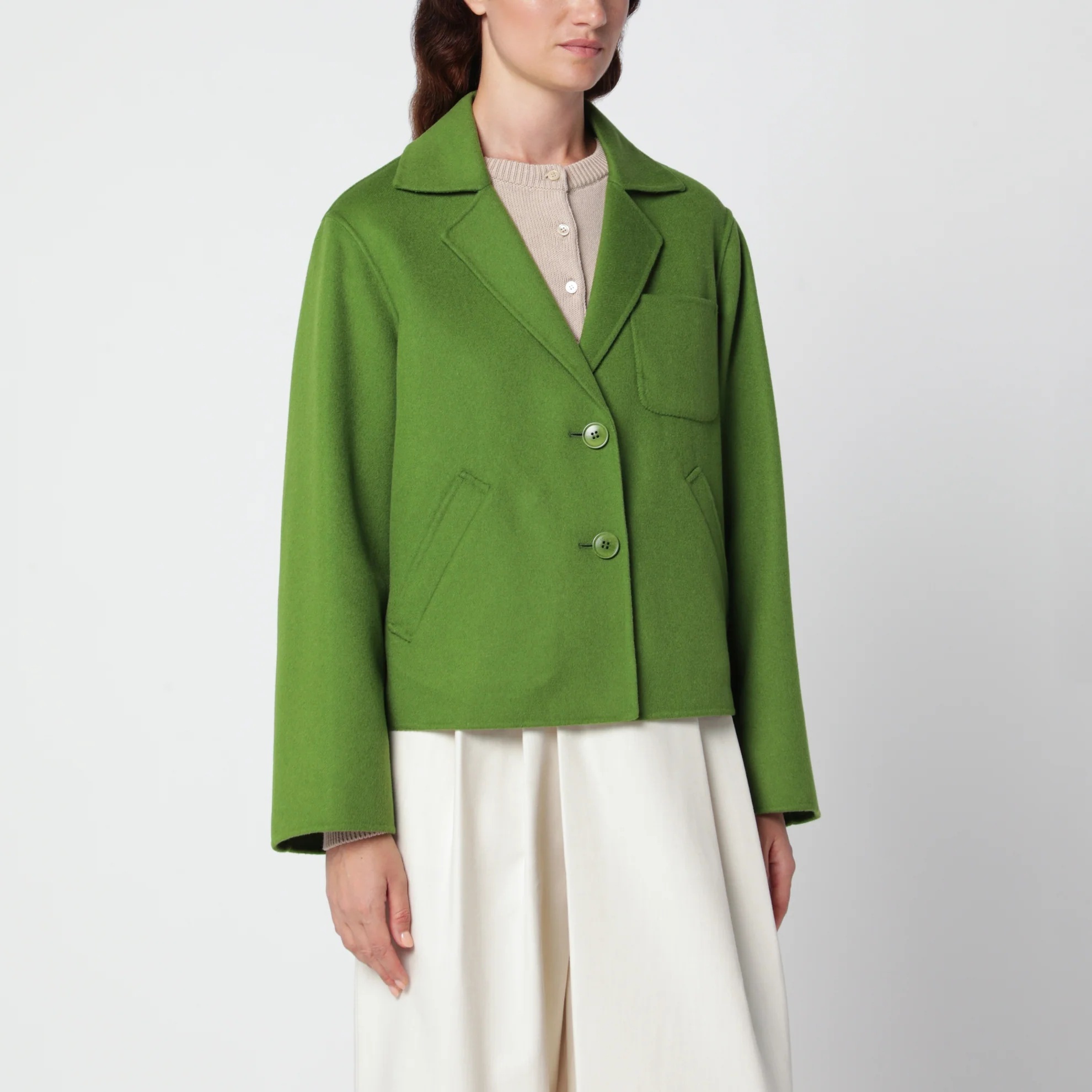 1FF0918-114 [MAX MARA WEEKEND] 短款羊毛混紡外套 開心果綠 #WKDPELOTAWO (EU)