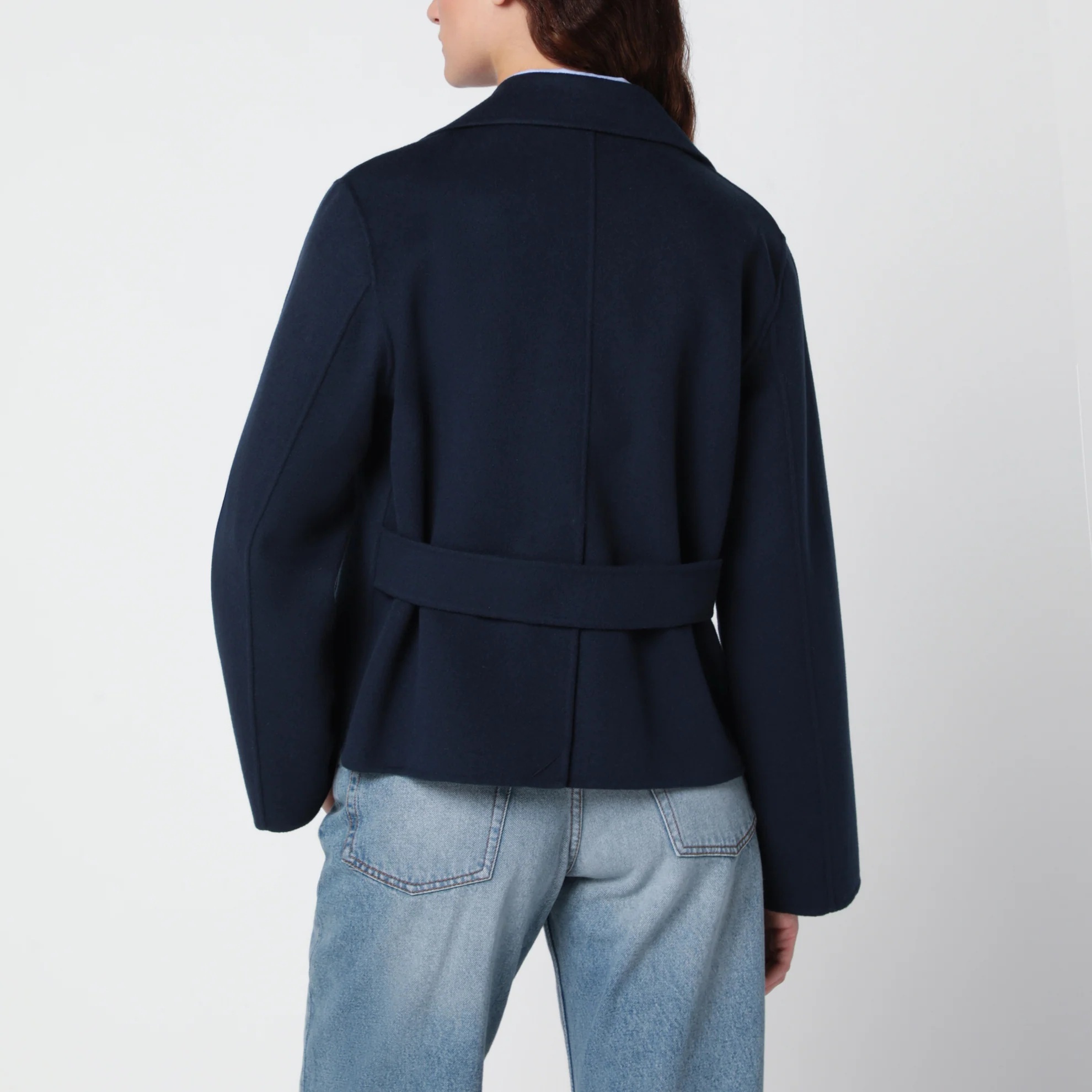1FF0918-115 [MAX MARA WEEKEND] 短款羊毛混紡外套 藍色 #WKDPELOTAWO (EU)