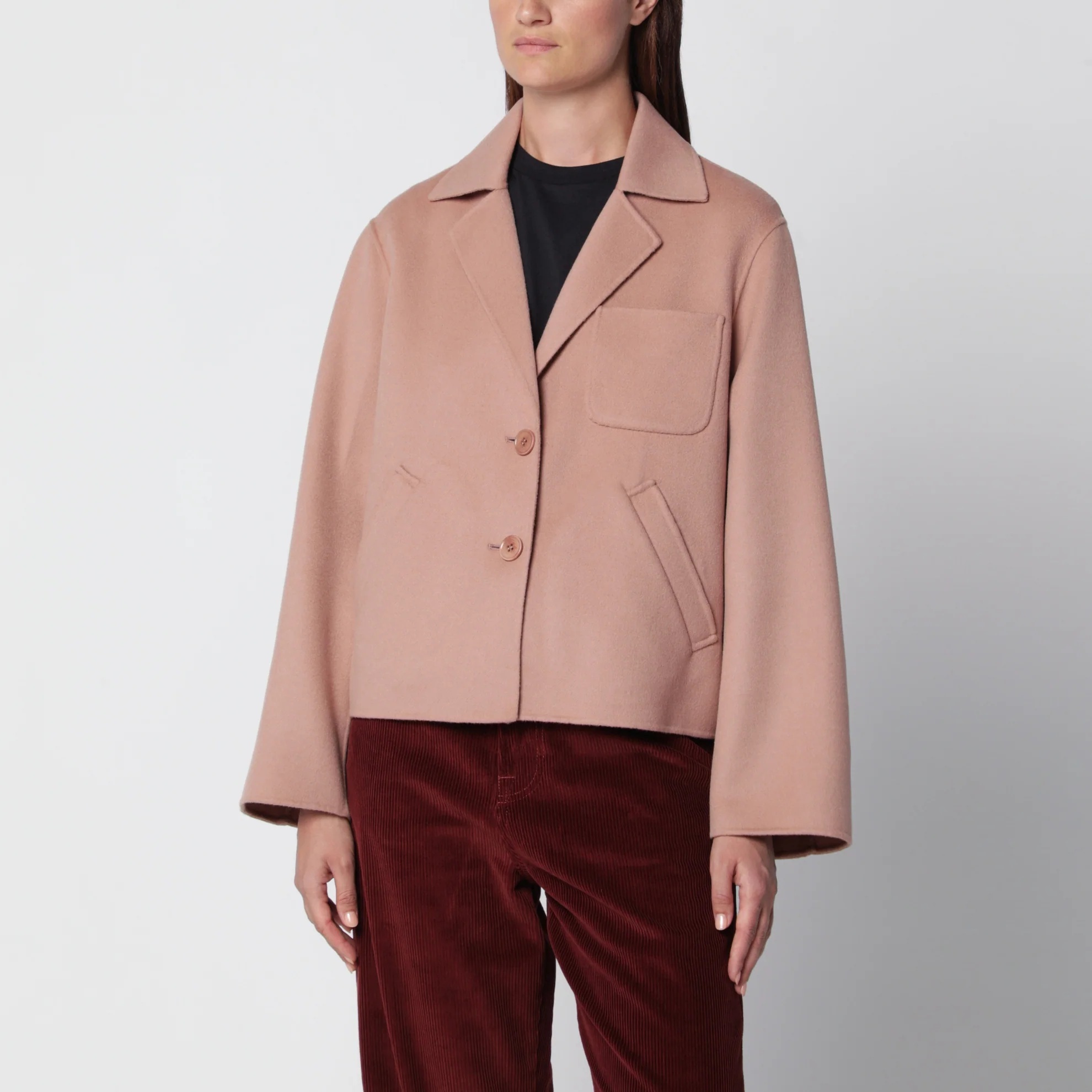1FF0918-116 [MAX MARA WEEKEND] 短款羊毛混紡外套 玫瑰粉 #WKDPELOTAWO (EU)