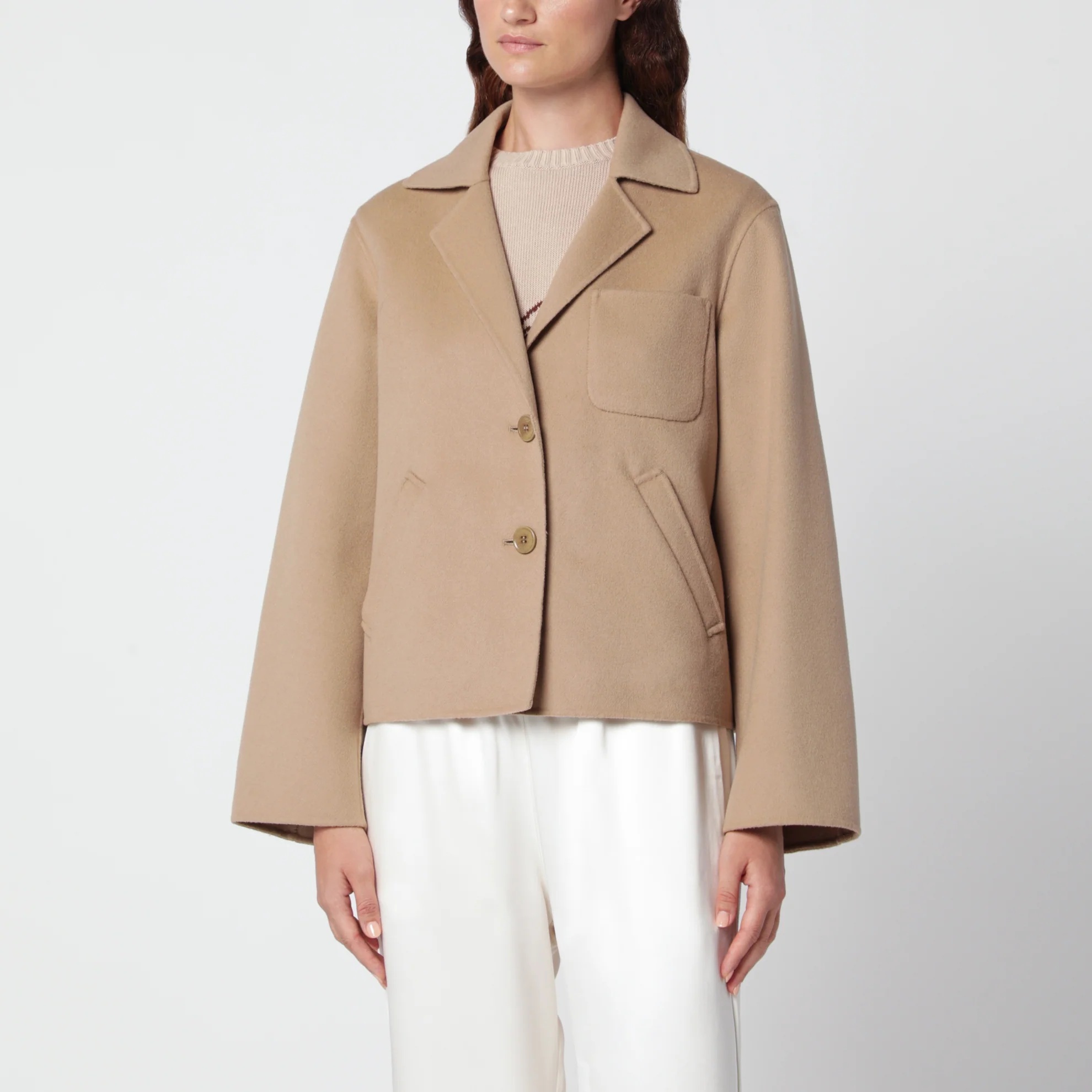 1FF0918-117 [MAX MARA WEEKEND] 短款羊毛混紡外套 駝色 #WKDPELOTAWO (EU)