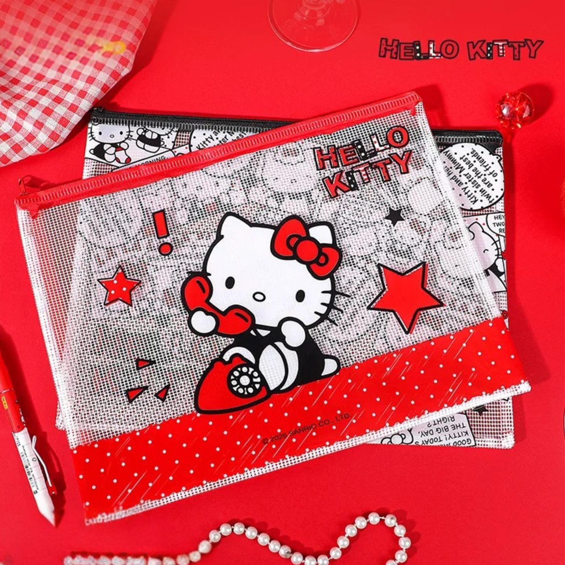 HELLO KITTY SANRIO| A4 Document Bag(2P)