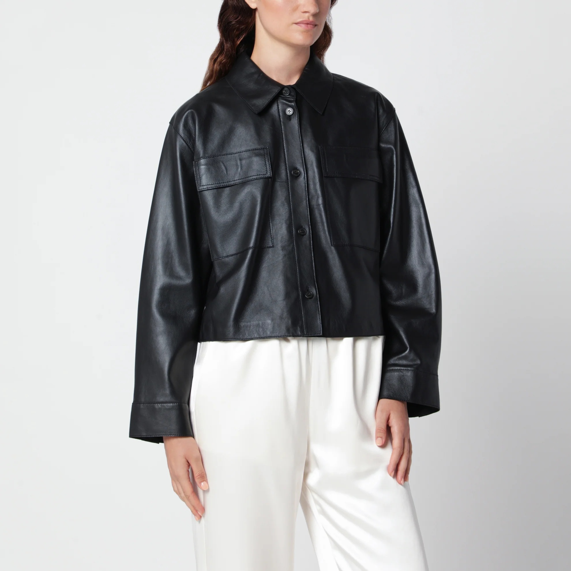 1FF0918-119 [MAX MARA WEEKEND] 納帕皮革外套 黑色 #WKDPIOVRALE (EU)