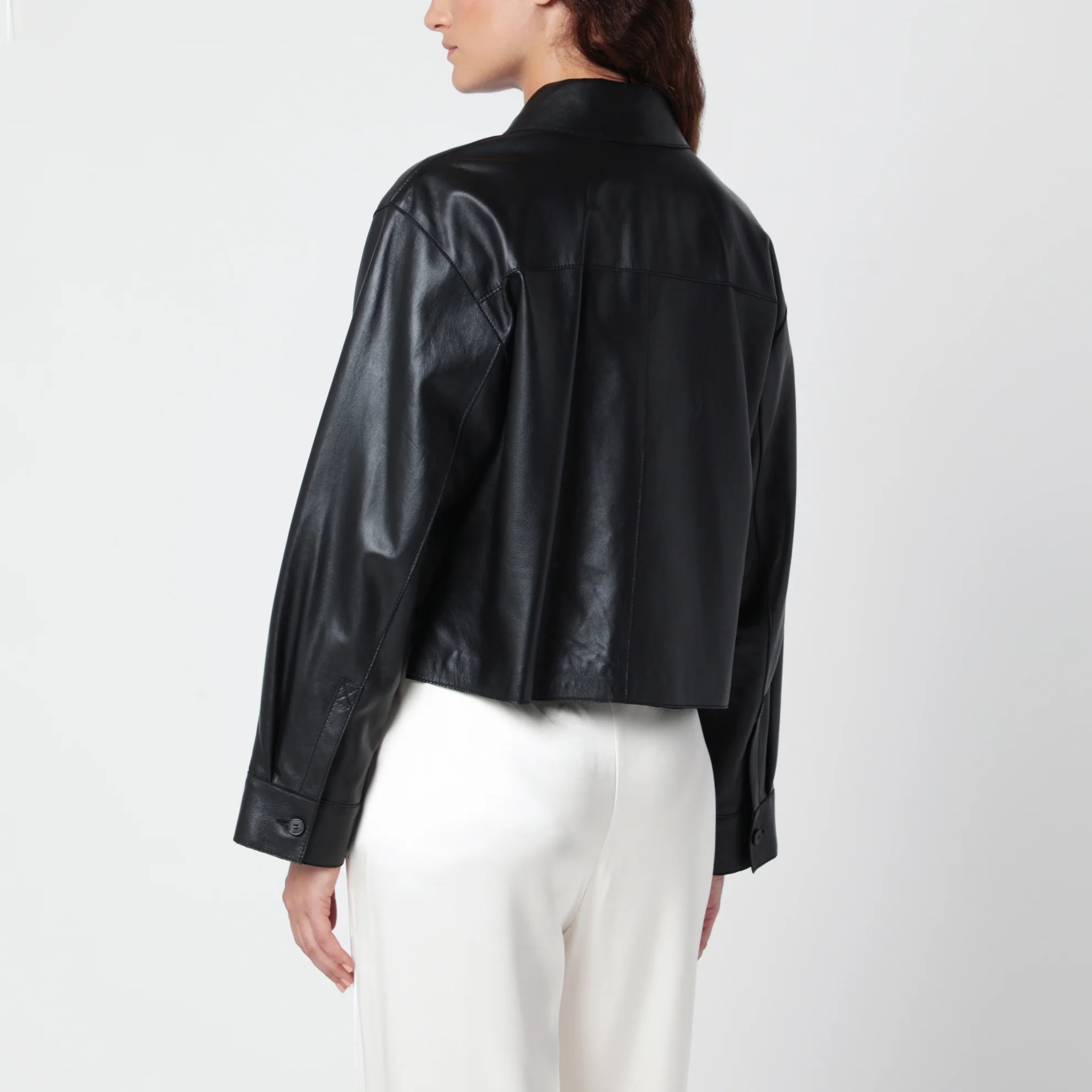 1FF0918-119 [MAX MARA WEEKEND] 納帕皮革外套 黑色 #WKDPIOVRALE (EU)