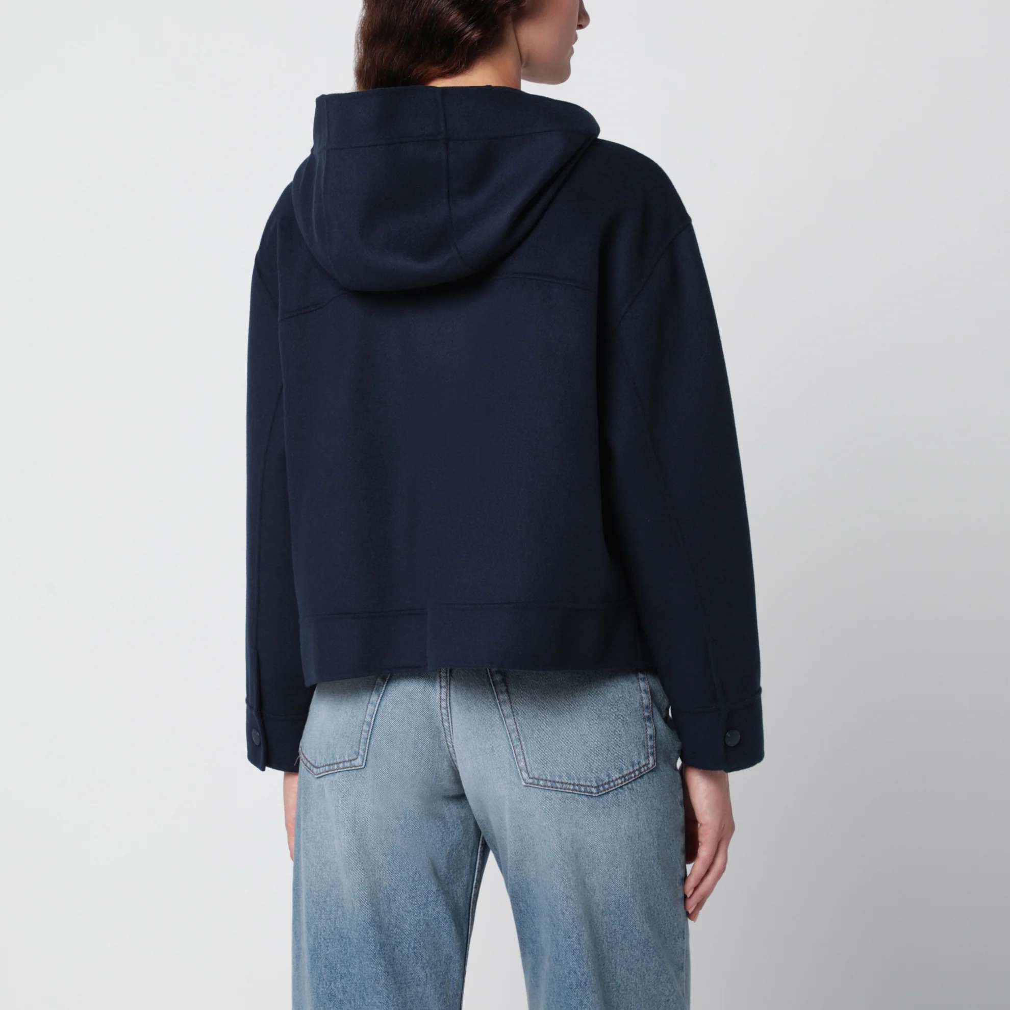 1FF0918-121 [MAX MARA WEEKEND] 連帽初剪羊毛外套 藍色 #WKDRIDENTEWO (EU)