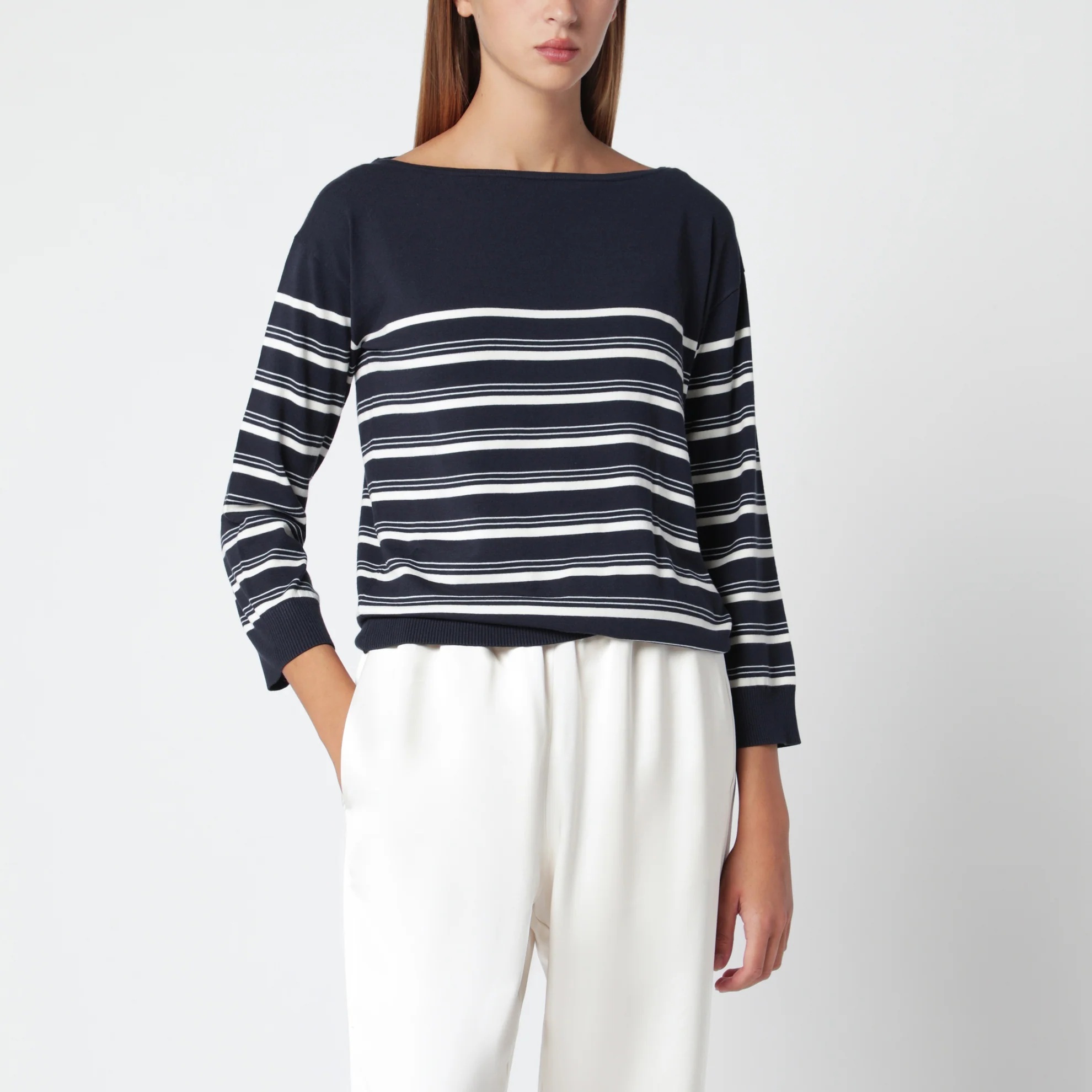 1FF0918-127 [MAX MARA WEEKEND] 彈性黏膠纖維毛衣 藍色 #WKDSTECCAVI (EU)