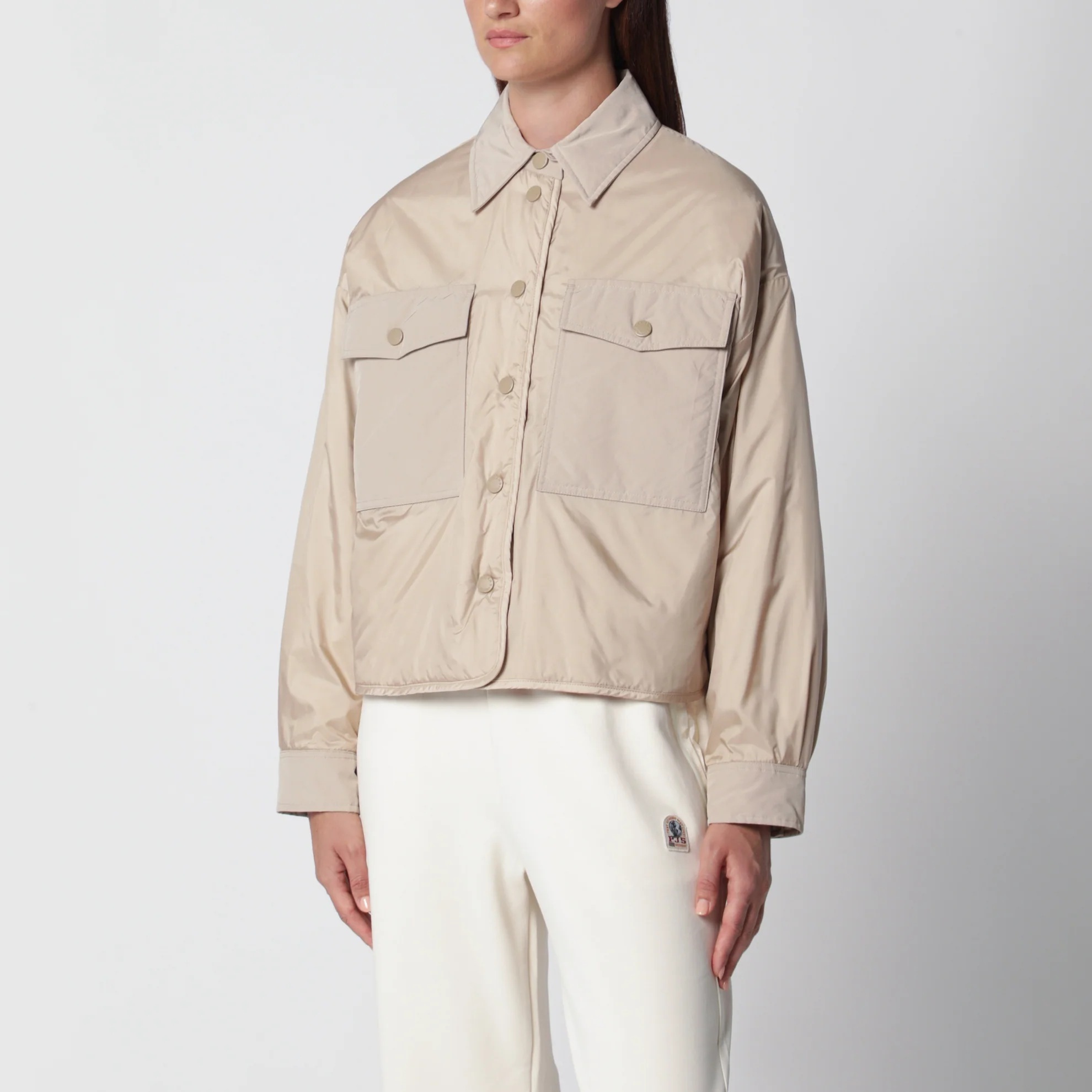 1FF0918-129 [MAX MARA WEEKEND] 雙面防潑水帆布鋪棉外套 杏仁色 #WKDSUGHEROPL (EU)