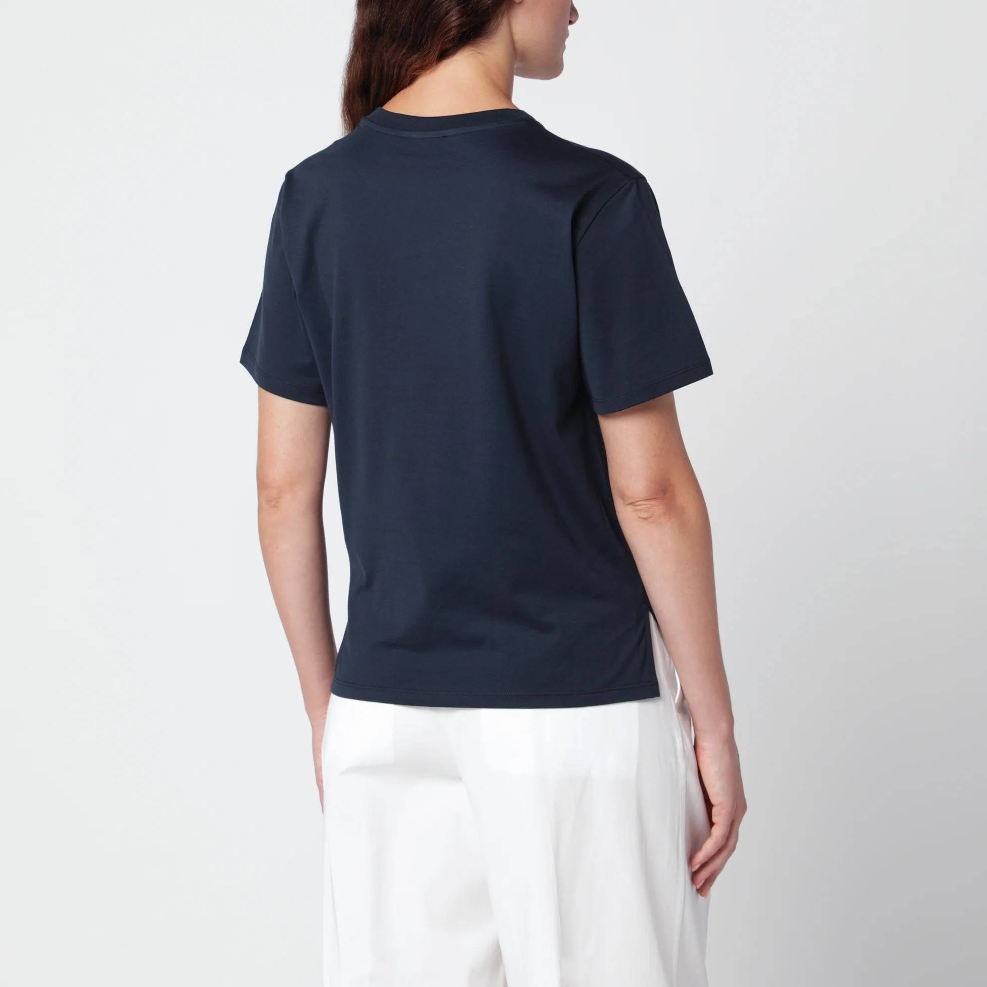 1FF0918-134 [MAX MARA WEEKEND] 標誌刺繡棉質 T 恤 藍色 #WKDVENACOCO (EU)