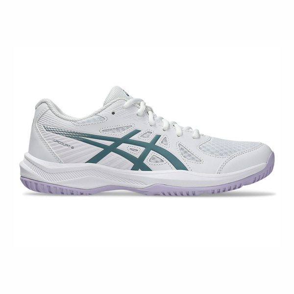 Asics 亞瑟士 Upcourt 6 1072A107-106 男女 排球鞋 羽球鞋 室內運動 白 綠紫