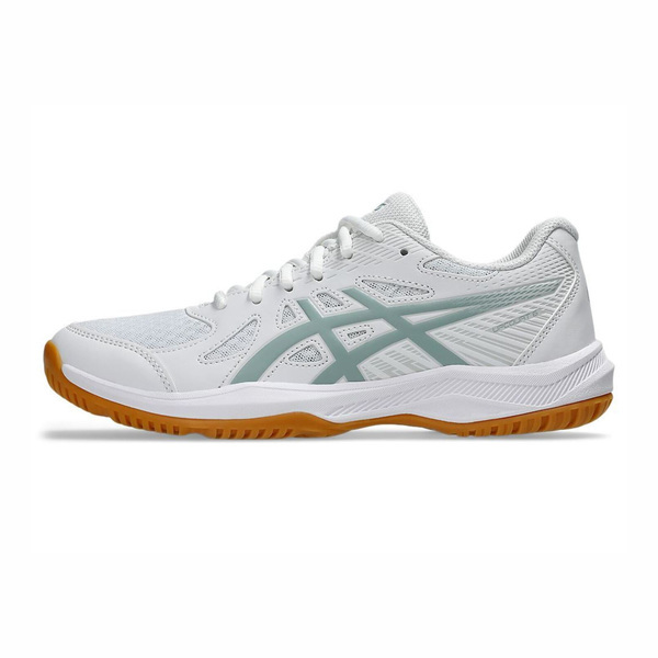 Asics 亞瑟士 Upcourt 6 1072A107-107 男女 排球鞋 羽球鞋 室內運動 白 綠