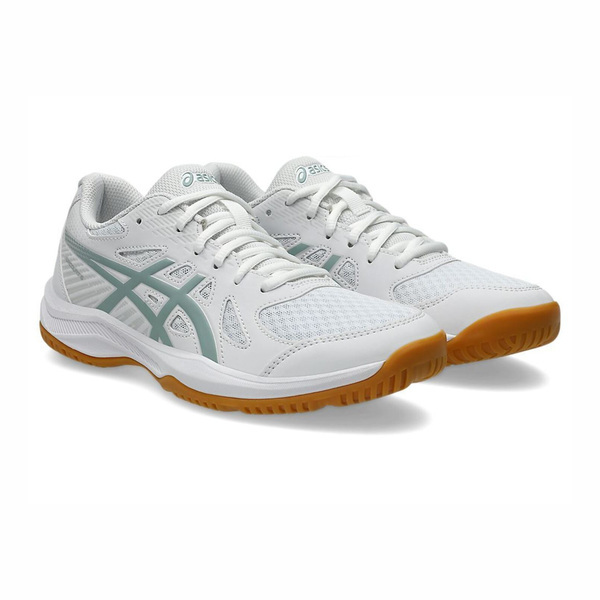 Asics 亞瑟士 Upcourt 6 1072A107-107 男女 排球鞋 羽球鞋 室內運動 白 綠
