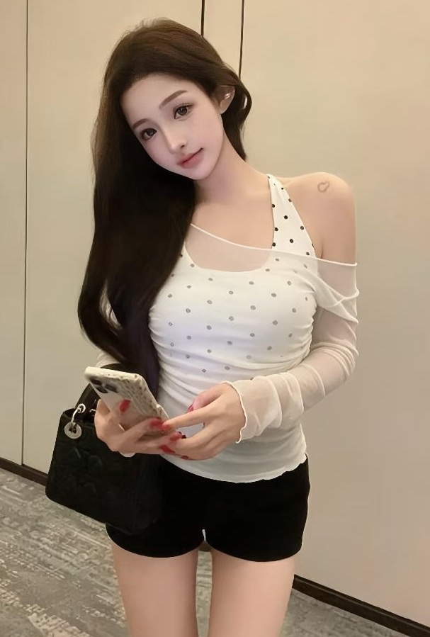 點點罩杯背心+木耳邊網紗衣