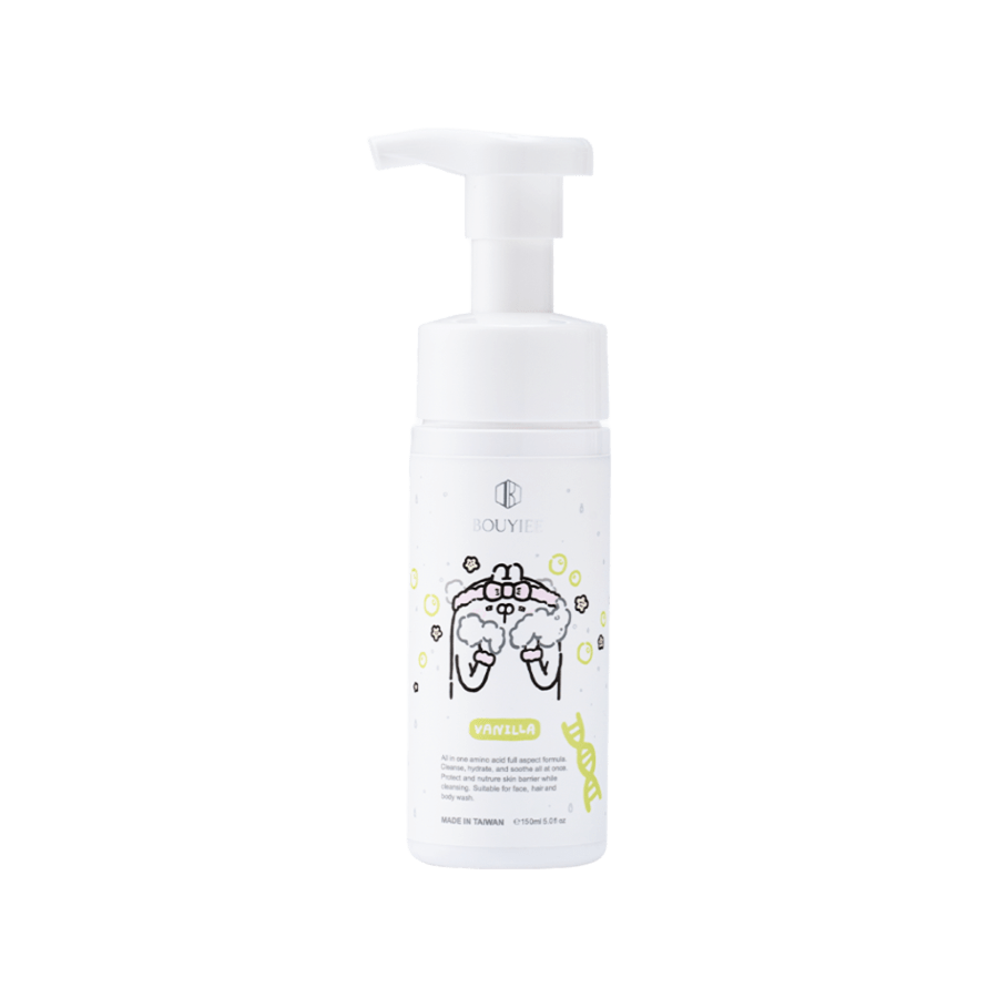 醜白兔聯名款 胺基酸益膚全效舒緩泡泡(香草)150ml