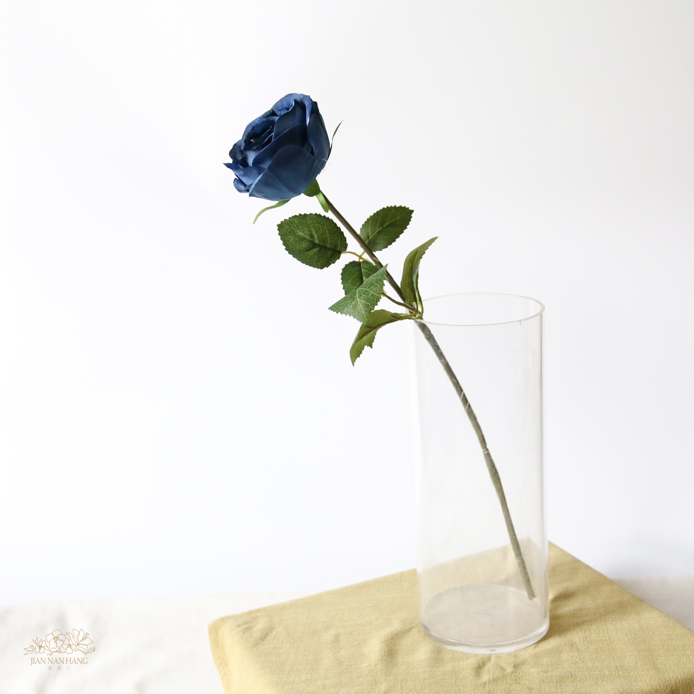 人造花單瓣花園玫瑰 深藍