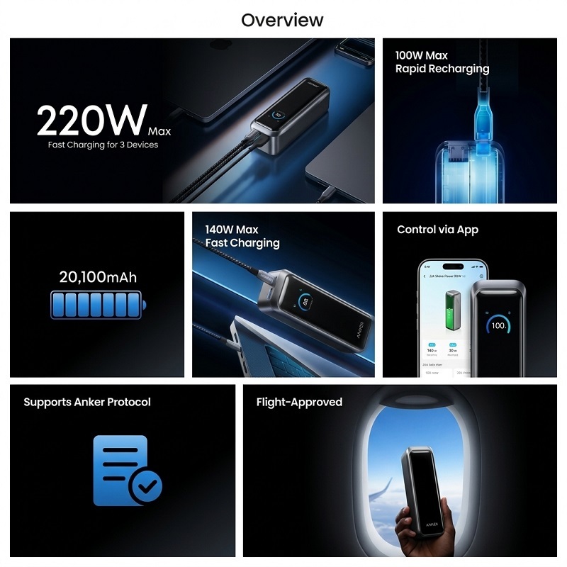 Anker Prime 20100mAh (220W) 移動電源 A110B (CCC 認證)