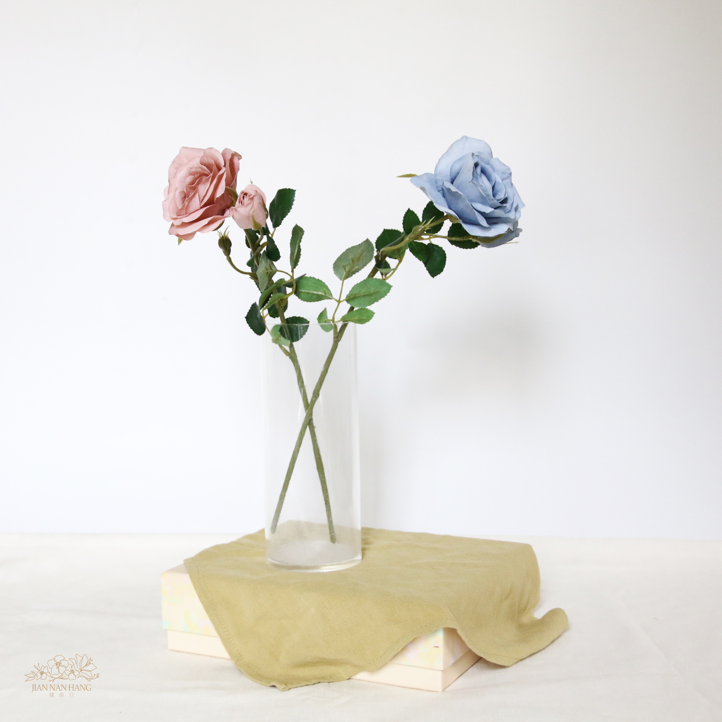 人造花 開瓣玫瑰 2色