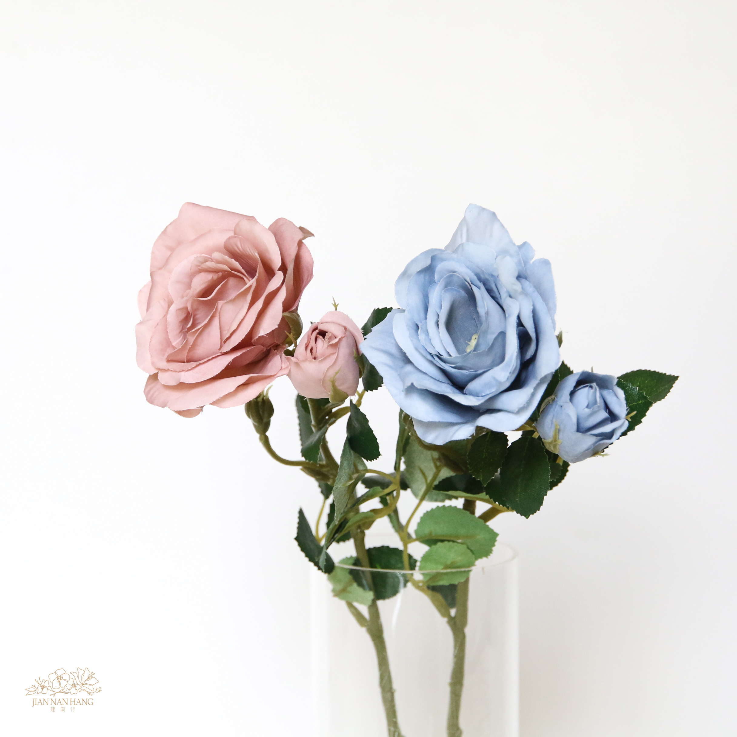 人造花 開瓣玫瑰 2色