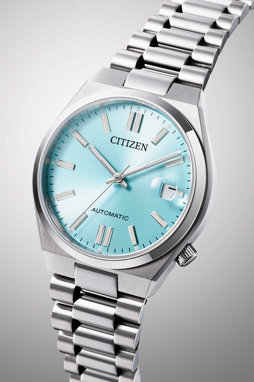 CITIZEN Tsuyosa 37mm 粉藍色 自動機械錶 NJ0200-50L