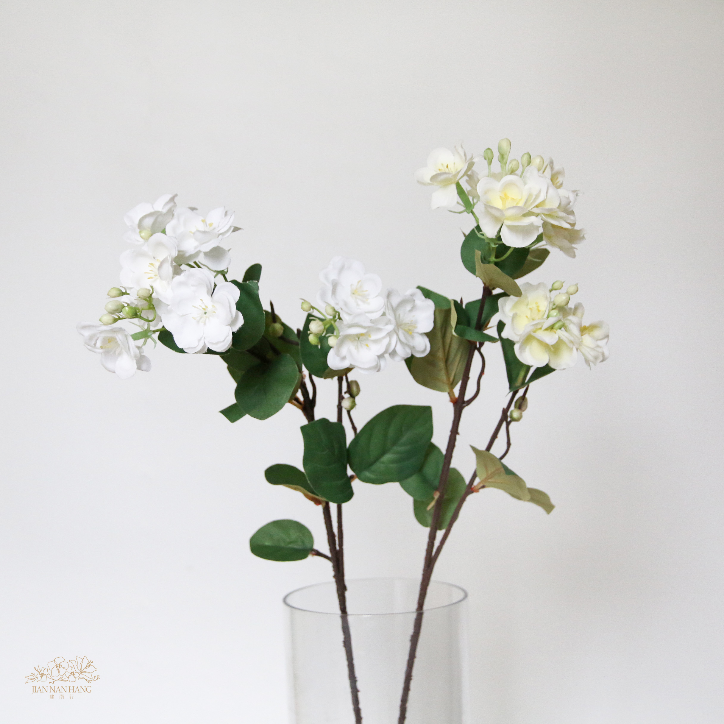 人造花 單支茉莉花 3叉 2色