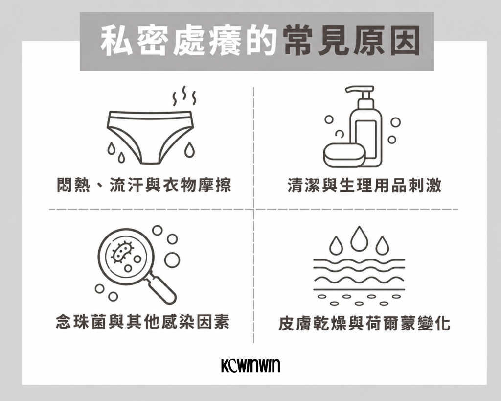 私密處癢的常見原因