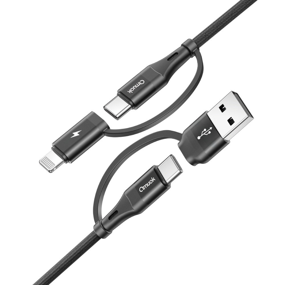 【amuok】四合一60W充電線 USB+TC+TC+Lightning
