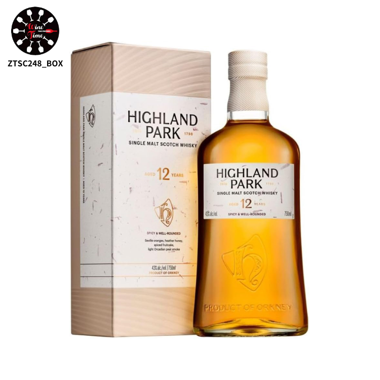 Highland Park 12 Years Single Malt Scotch Whisky 700ml 高原騎士12年單一純麥威士忌 (粉白色盒)