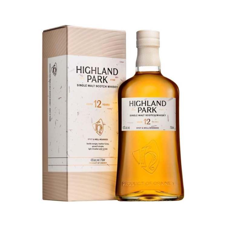 Highland Park 12 Years Single Malt Scotch Whisky 700ml 高原騎士12年單一純麥威士忌 (粉白色盒)
