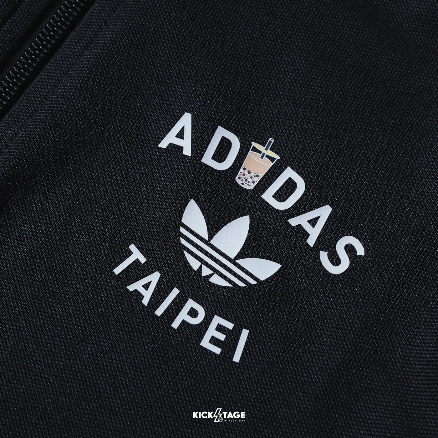 男女款 ADIDAS BUBBLE TEA TT U 黑白 台北限定 珍珠奶茶 珍奶 立領 三葉草 外套【LI3246】ADLP