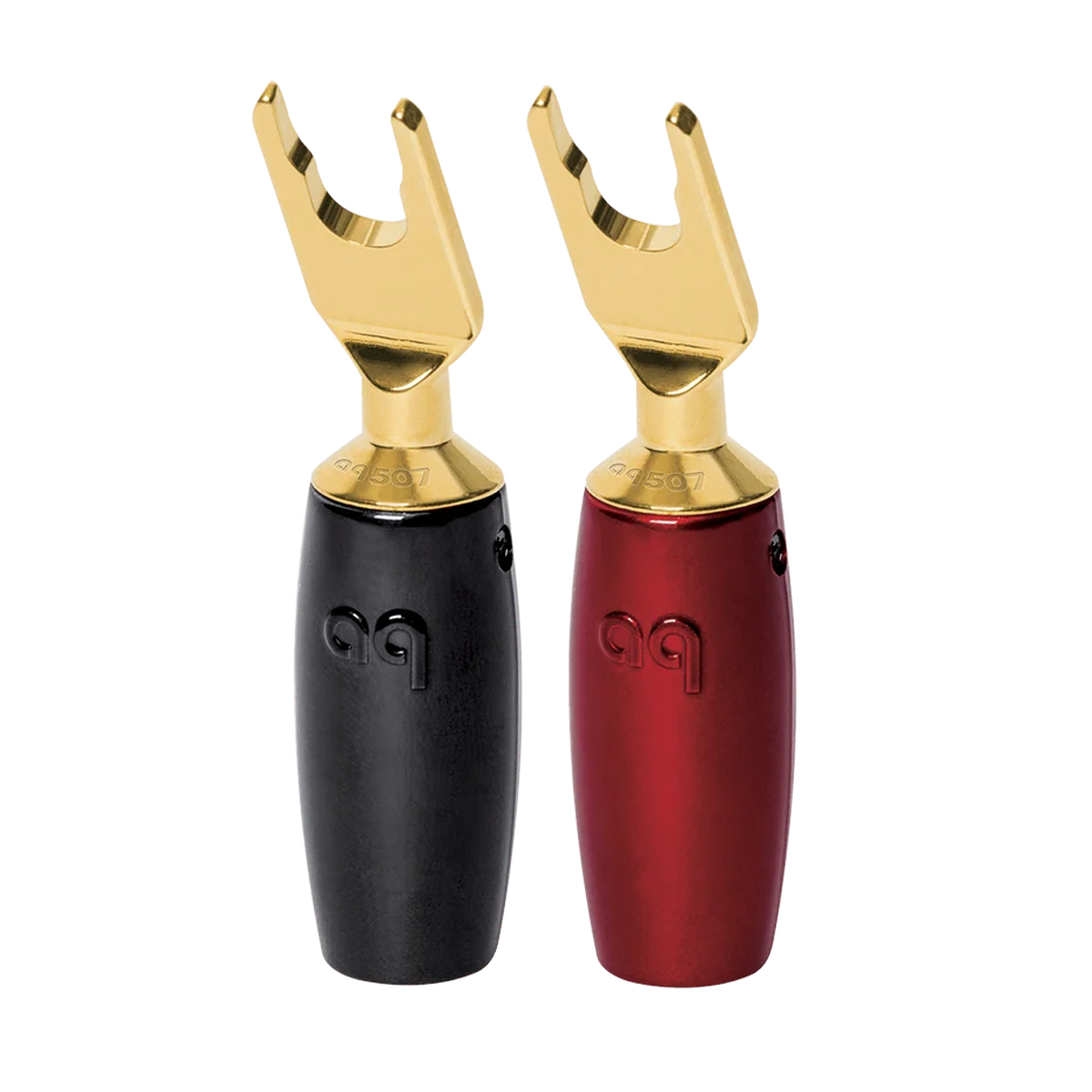 AudioQuest SureGrip® 507 Series Multi-Spade Speaker Connectors(Set of 4) (Gold/Silver)
