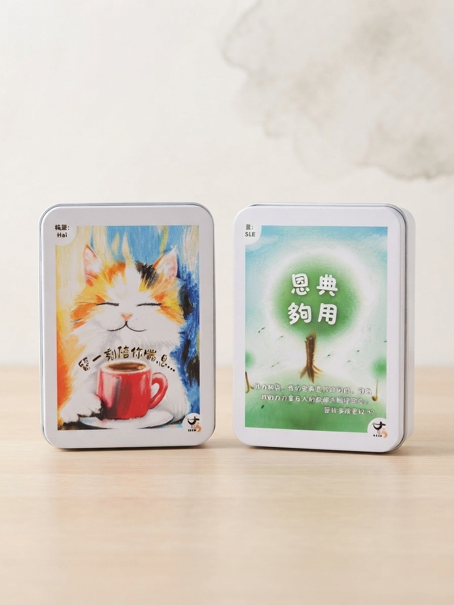 Bless You 手繪插畫鐵罐禮物裝（混合果乾果仁）