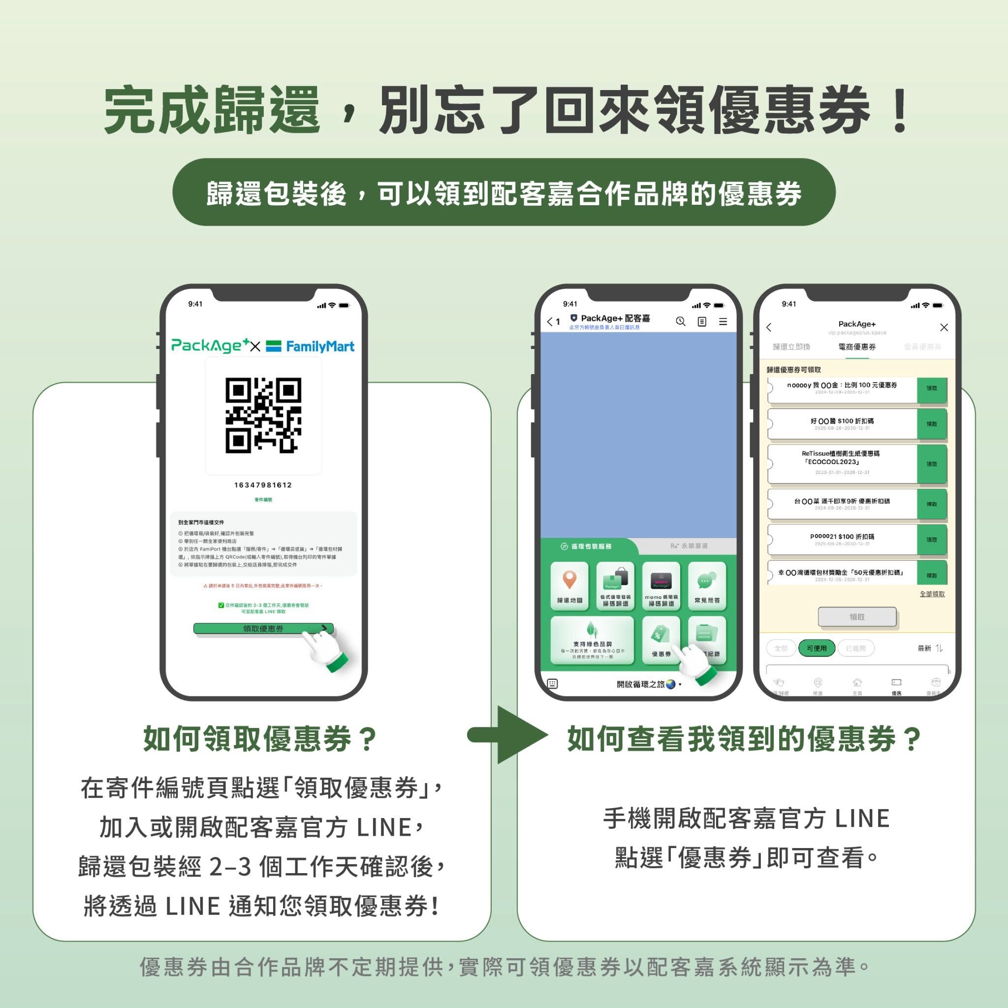 歸還配客嘉循環箱的優惠