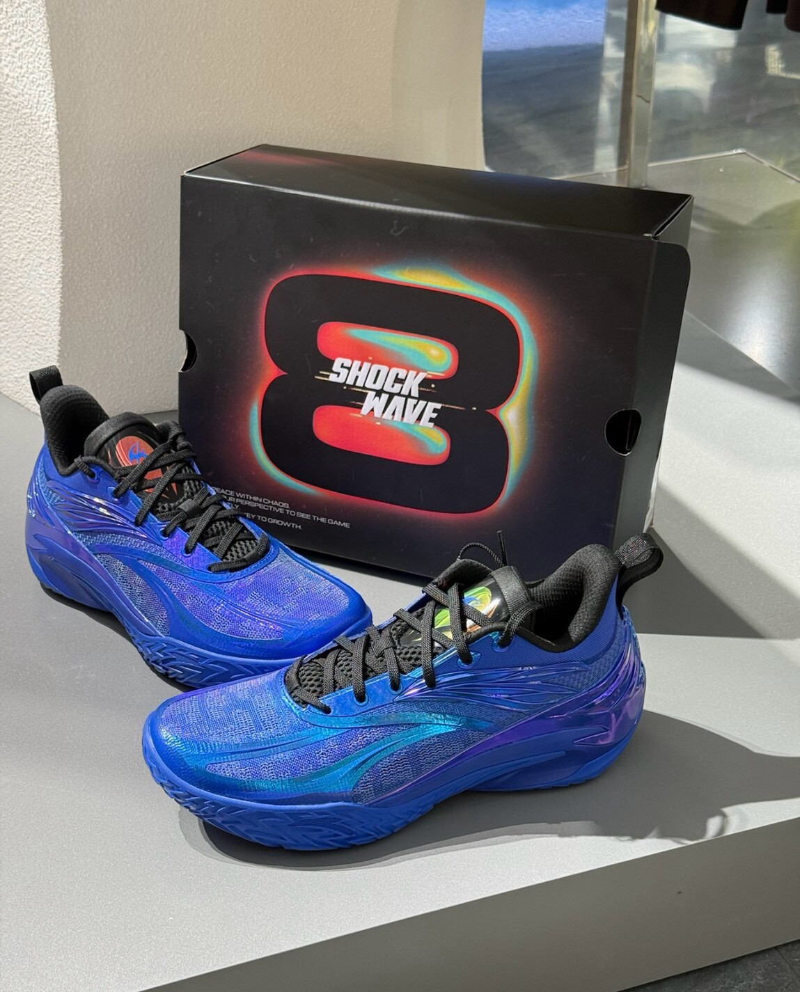 （連線代購商品）男鞋 ANTA SHOCK X 狂潮8 藍眼淚 實戰 耐磨 籃球鞋【112631111-7】