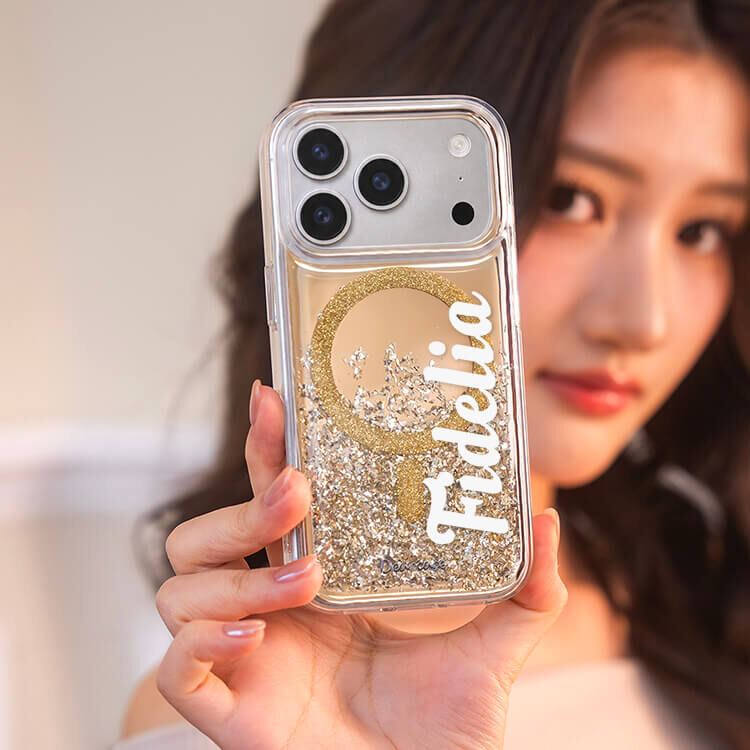 唯一的妳 (MagSafe磁吸) 閃耀金鏡面殼 - (訂製名字) iPhone客製化手機殼