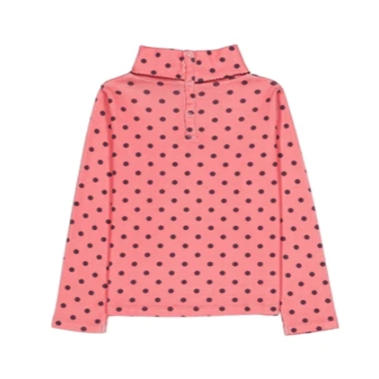 HELLO SIMONE 點點印花高領上衣 Twiggy turtleneck Poppy Dots