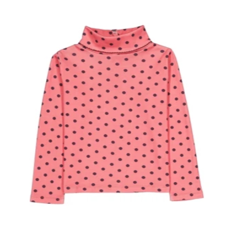 HELLO SIMONE 點點印花高領上衣 Twiggy turtleneck Poppy Dots