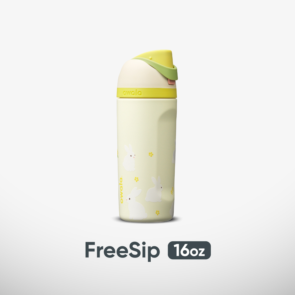 📢預購【亞洲限定】雙飲口吸管不鏽鋼 Owala® FreeSip 480ml | 月兔花瓣