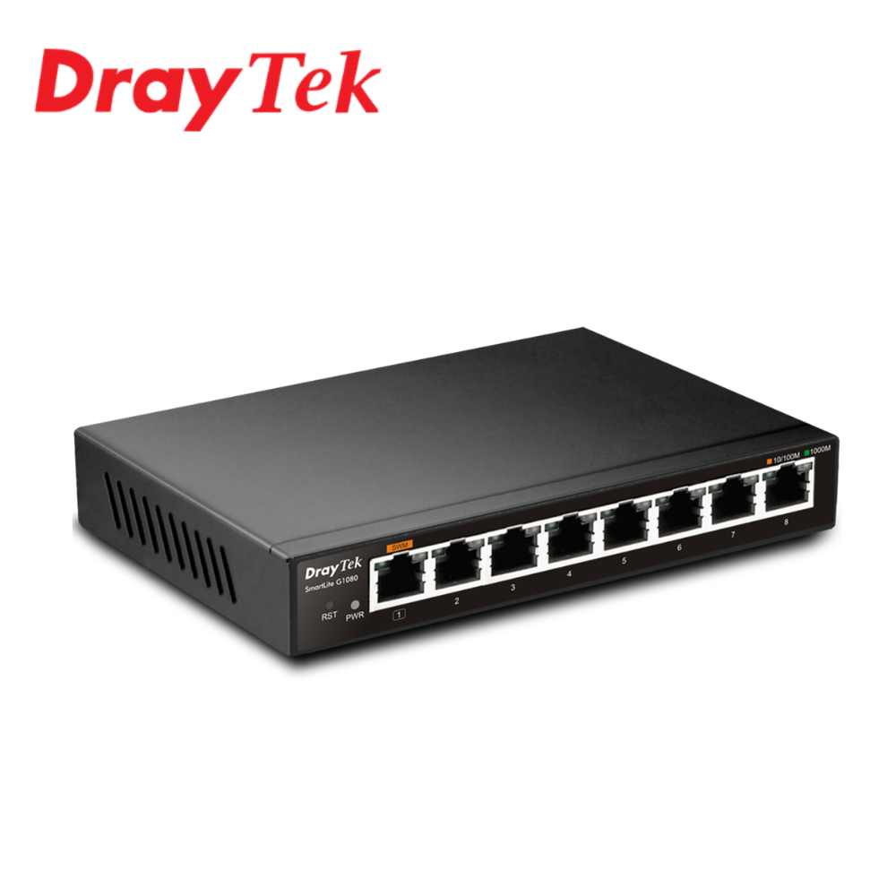 Draytek 居易科技 VigorSwitch G1080 智慧型8埠1000M 交換器 (請先詢問貨況)
