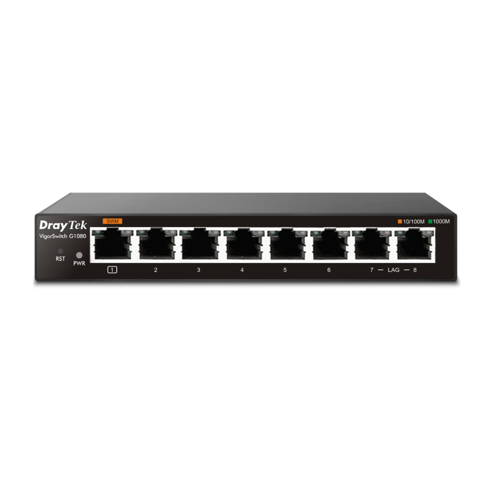 Draytek 居易科技 VigorSwitch G1080 智慧型8埠1000M 交換器 (請先詢問貨況)