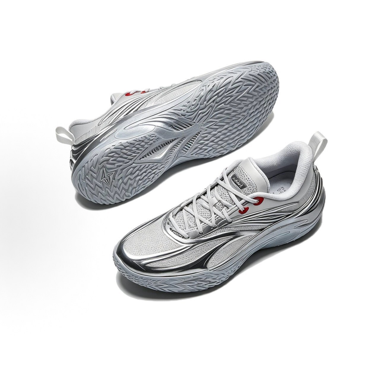 （連線代購商品）男鞋 ANTA SHOCK X 狂潮8 銀色 實戰 耐磨 籃球鞋【112631111-6】