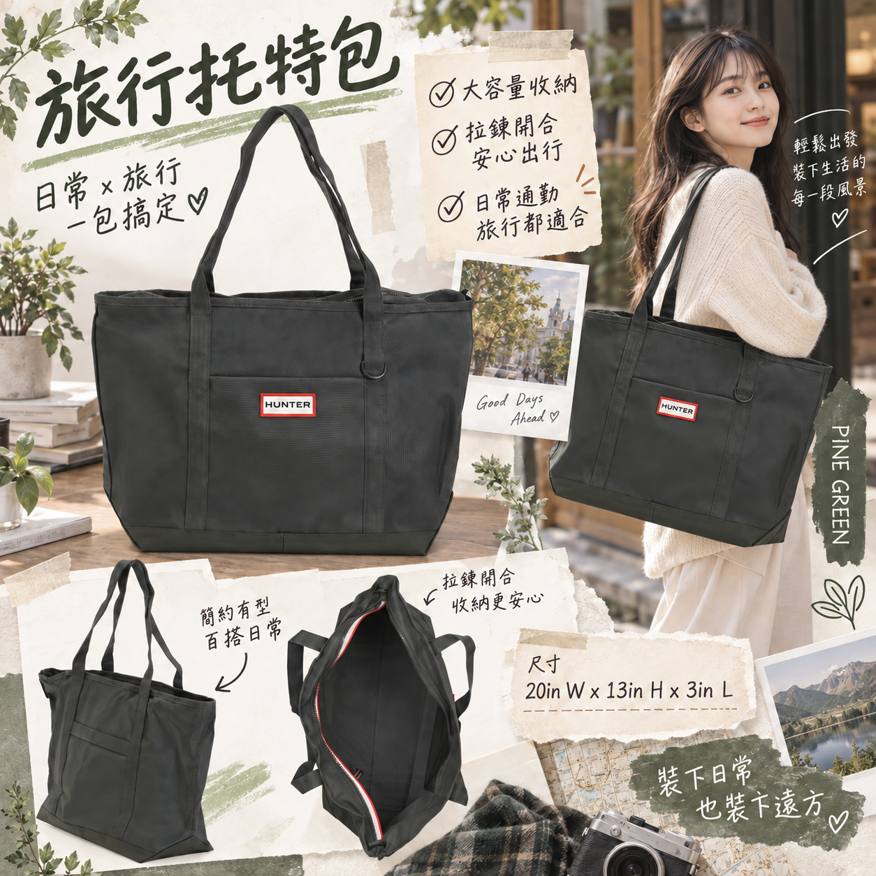 【預購】HUNTER N091751 Campus Travel 托特包