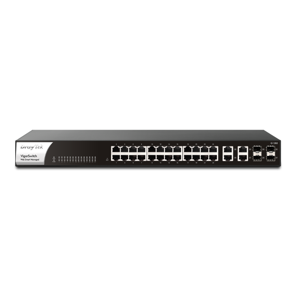 Draytek 居易科技 VigorSwitch G1282 28埠Web管理型Gigabit交換器 (下單前請先詢問貨況)
