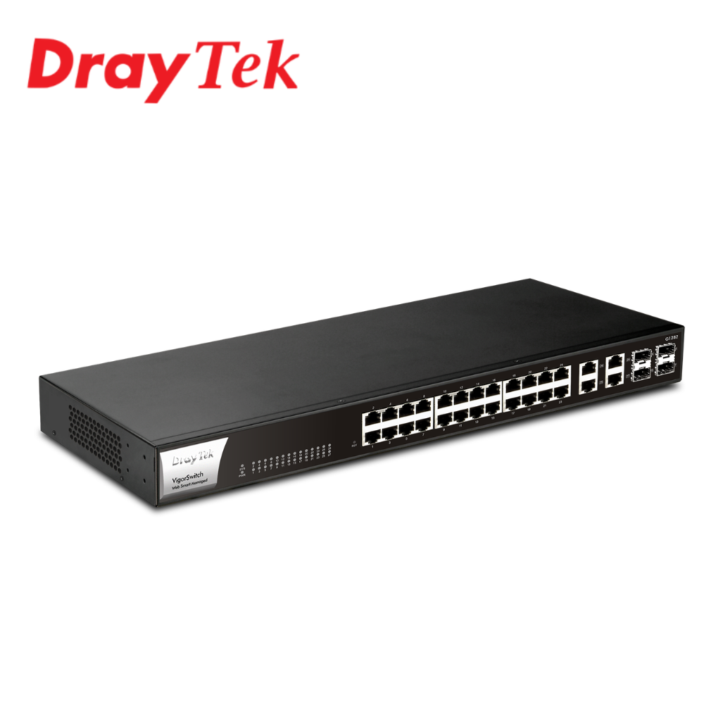 Draytek 居易科技 VigorSwitch G1282 28埠Web管理型Gigabit交換器 (下單前請先詢問貨況)