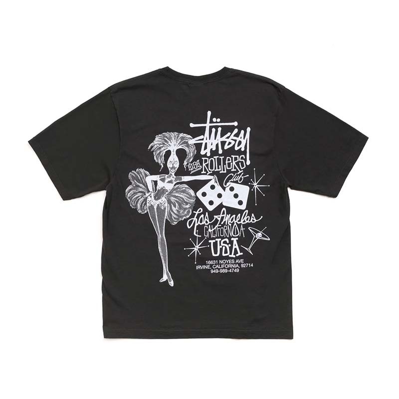 Stussy High Rollers Tee Faded Black 短袖 上衣 黑色 1905200-FK [台灣現貨]