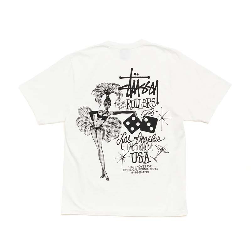 Stussy High Rollers Tee Faded Natural 短袖 上衣 白色 1905200-NL [台灣現貨]