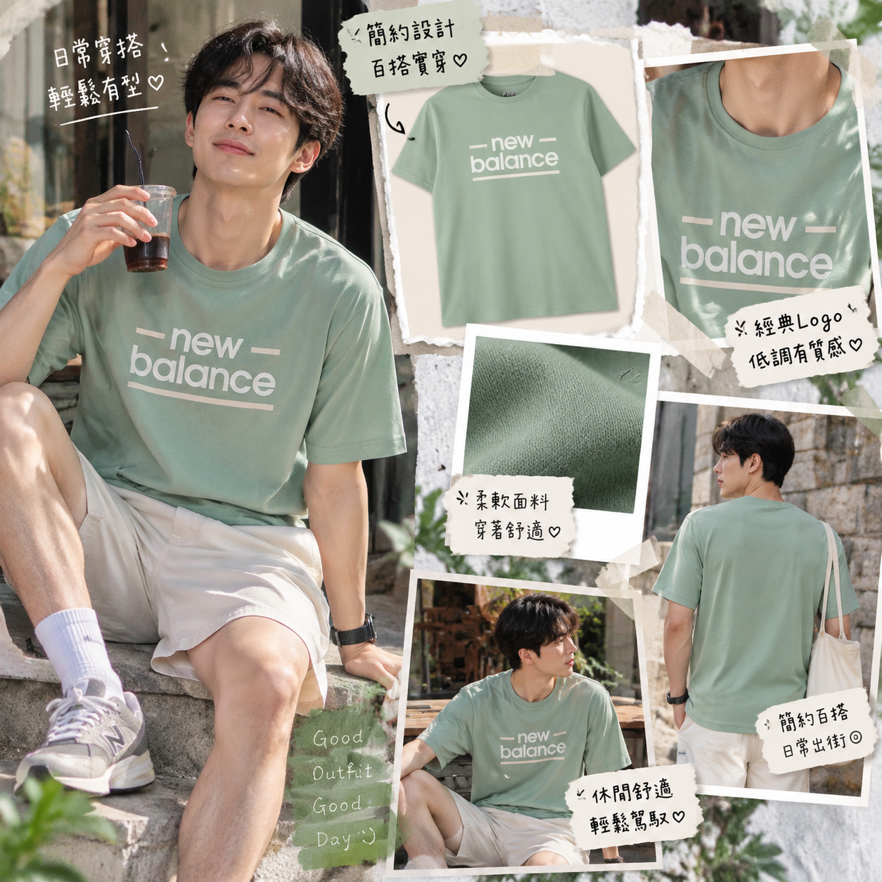 【預購】NEW BALANCE N091704 男裝短袖上衣 (綠色)