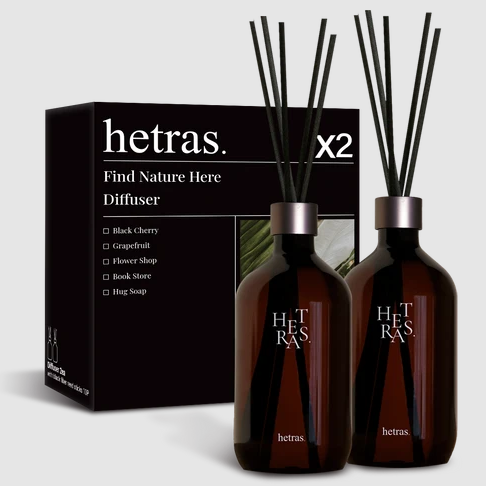 WB01 Hetras  高級室內香氛擴香瓶 Premium Diffuser 2EA 500ML x 2件裝