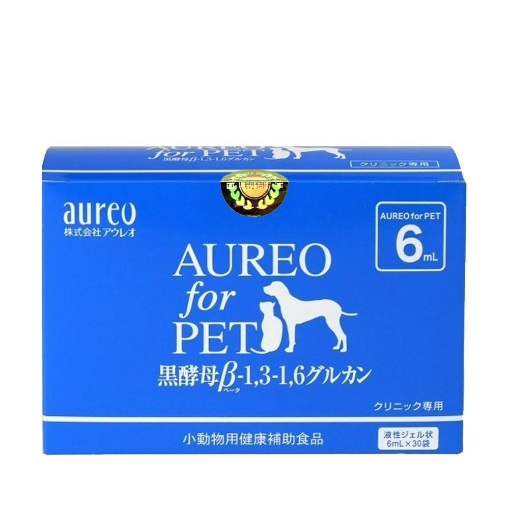 Aureo - 黑酵母β1,3-1,6 Glucan (貓狗適用) 6ml x30包 (細) [原裝行貨, 再加送3包]