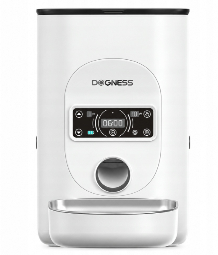Dogness 自動定時餵食器4L．白色