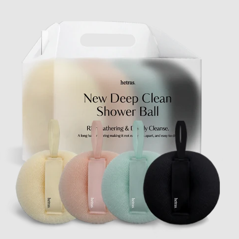 WB08 Hetras  深層去角質泡泡沐浴球 New Deep Clean Shower Ball 4ea 一套4個裝