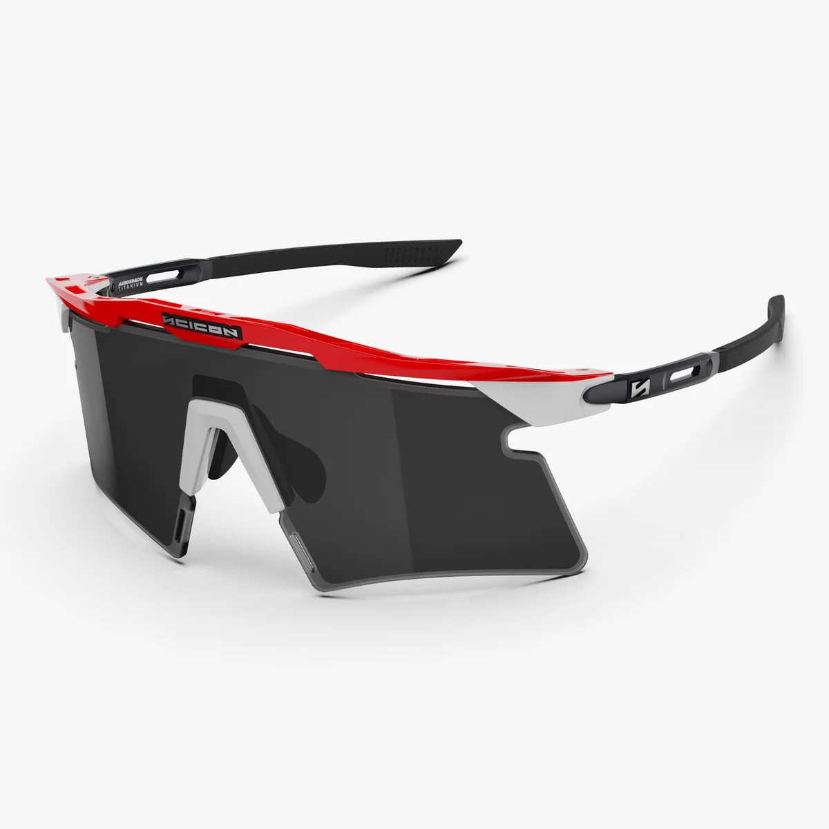 新款【SCICON】 AEROSHADE 2.0 TITANIUM 運動眼鏡 UAE 車隊款 / 鏡面黑片